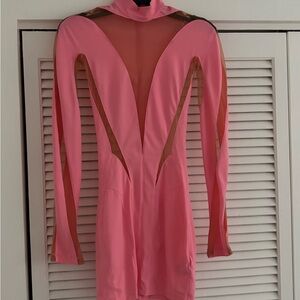 Mugler Pink Long Sleeve Dress xxs fits like xs. I usually wear xs/small